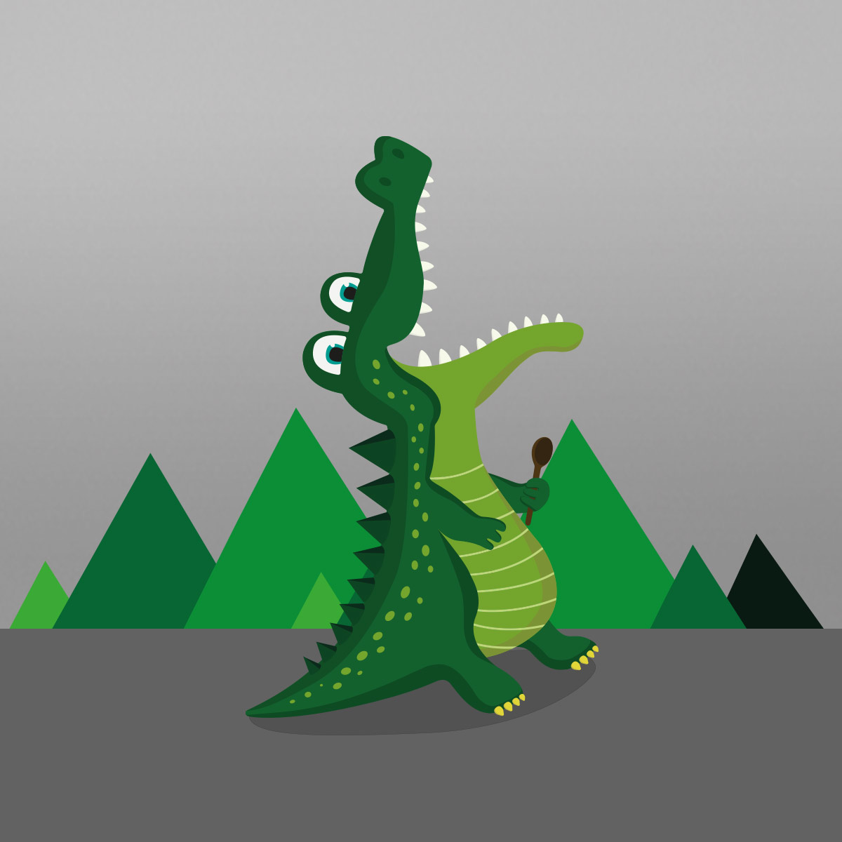 Crocodile illustration for kids
